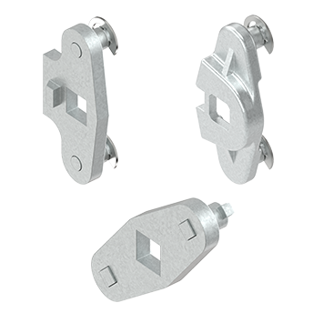 L-handle quarter turn for padlock, Zinc die chrome-plated; 1000